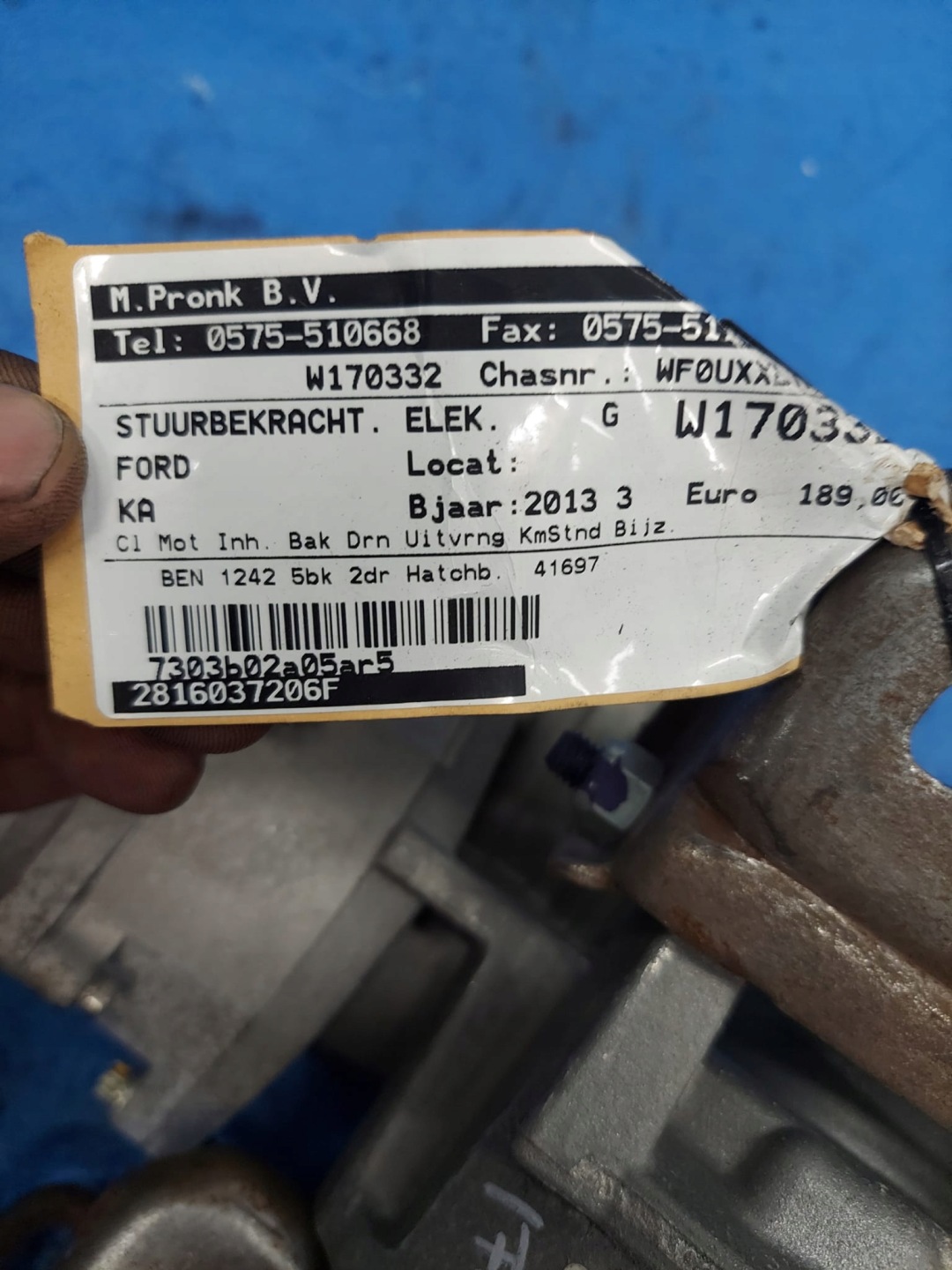 control electrics 2816037206F FORD KA 76tysk