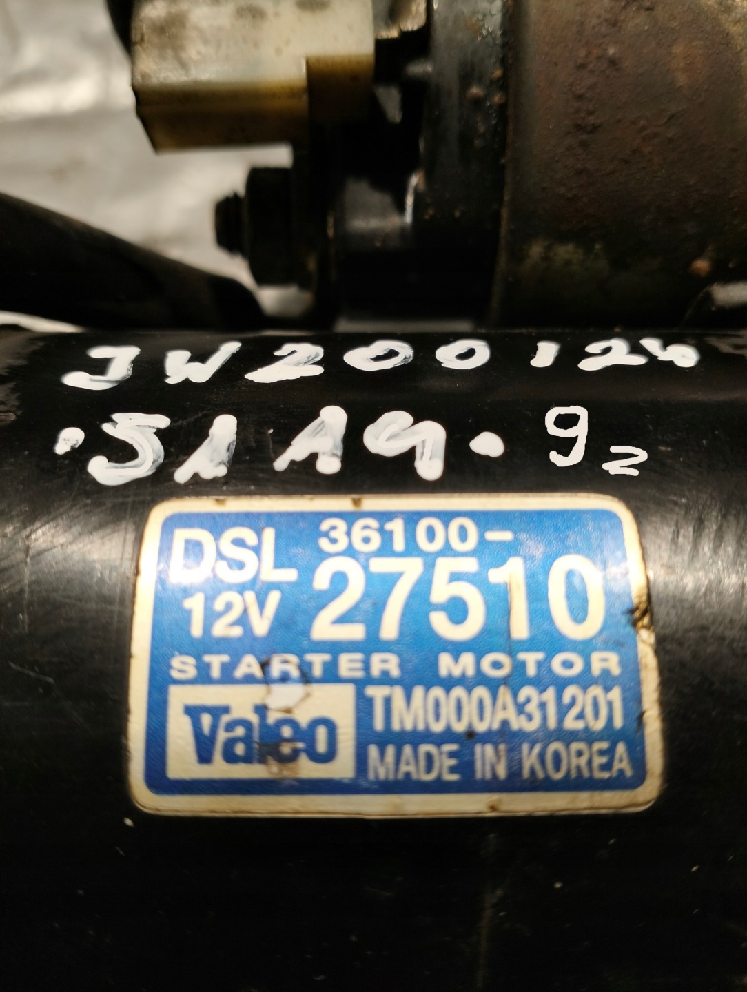 starter VALEO HYUNDAI MATRIX 1.5CRDI 36100-27510 9Z