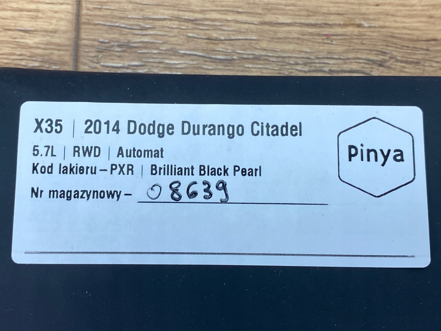 Ksiazka instrukcja Couverture Couvercle, Couverture Dodge Durango 5.7L 2014+ USA