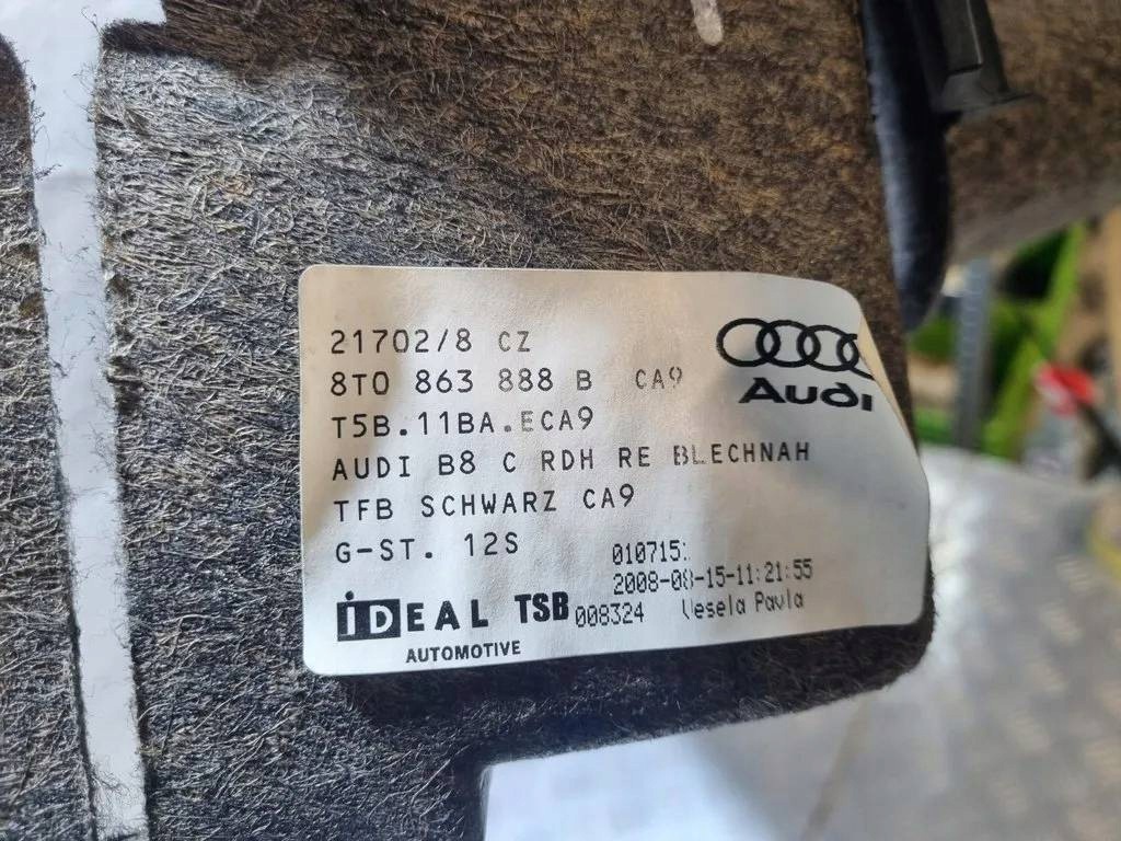 upholstery boot right side Audi A5 8T 2008 8T0863888B