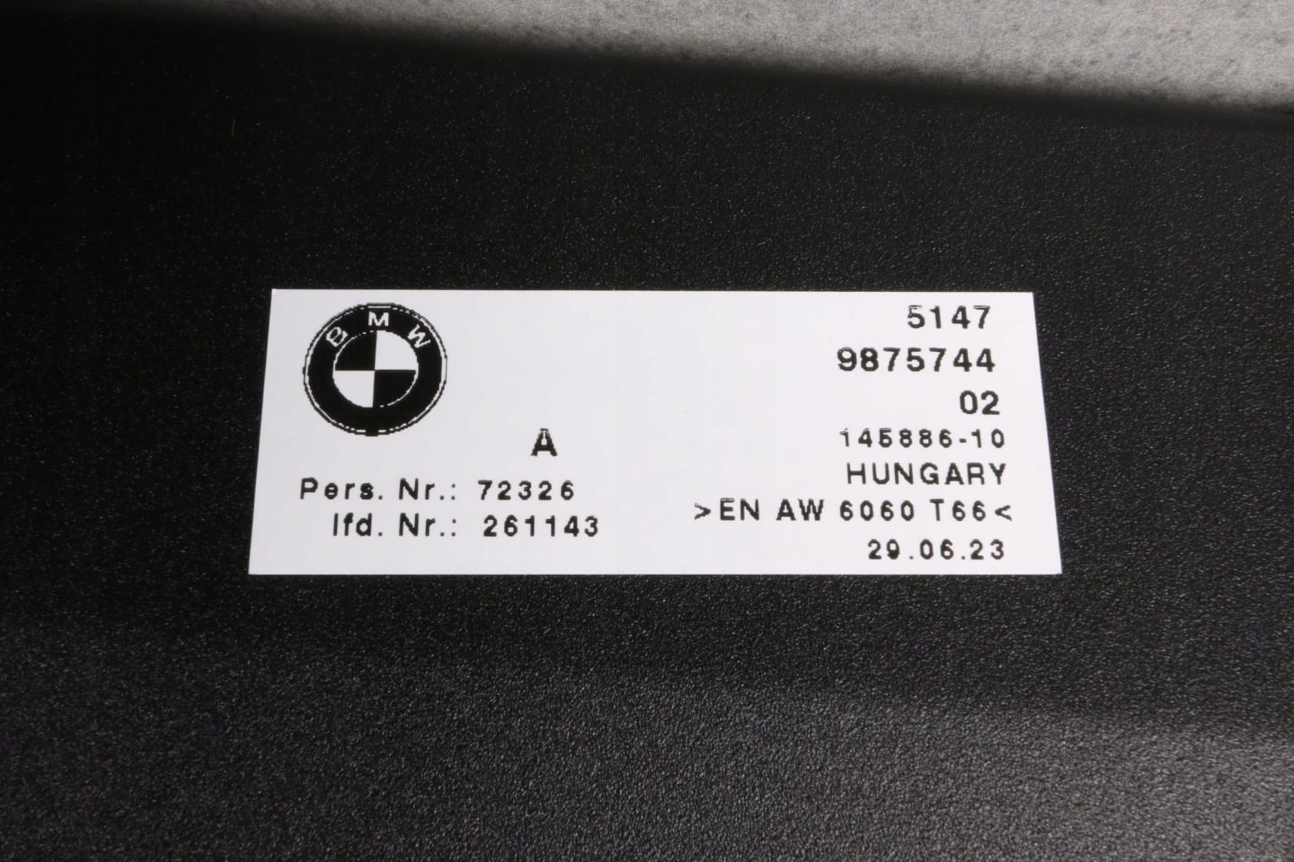 BMW 3' G21 M3 G81 blinds boot net rear part rear black 9875744