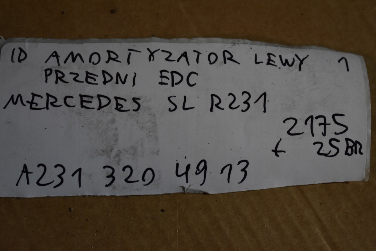 IDEALNY shock absorber left front front EDC MERCEDES SL R231 1 9