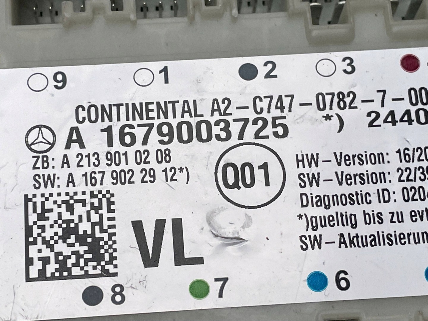 module door front left MERCEDES GLE A1679003725 control unit !J