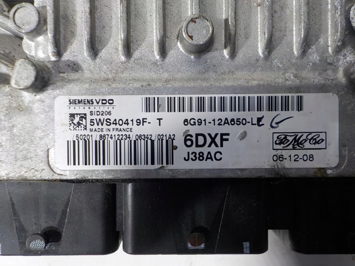 FORD computer control unit 6G91-12A650-LG 5WS40419G-T 6DXG