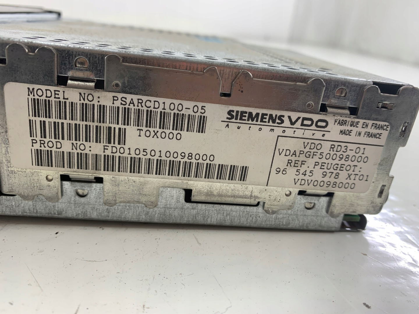 PEUGEOT 307 RADIO original CD 96545978XT
