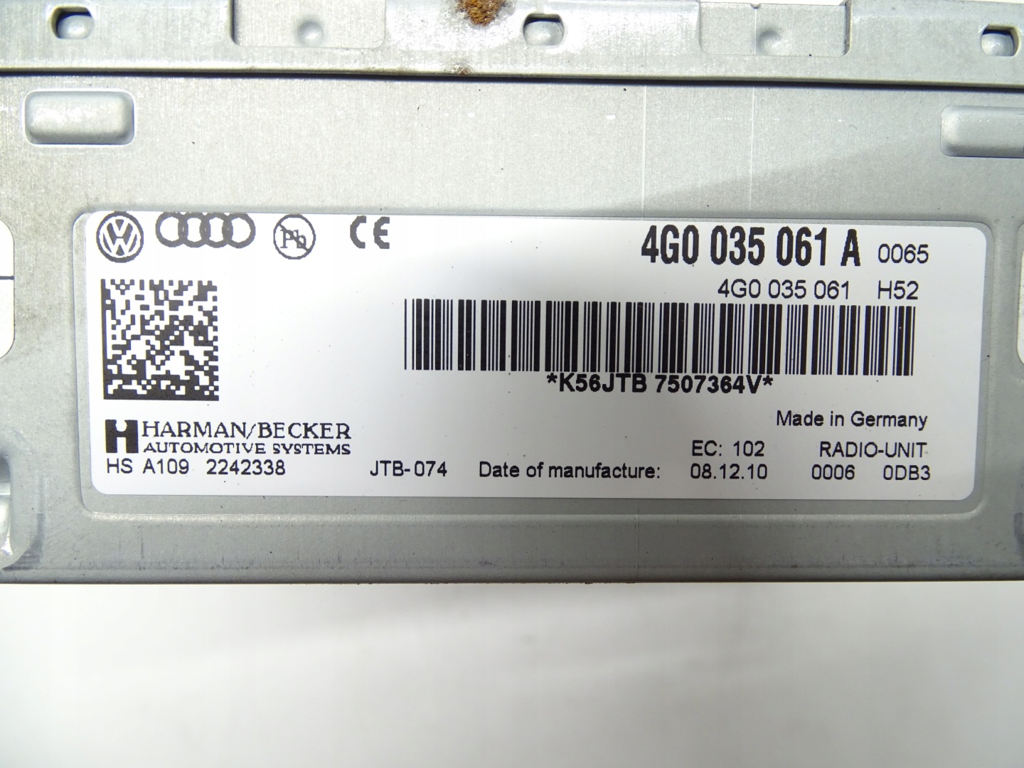 Module TUNER RADIA AUDI A6 C7 4G0035061A