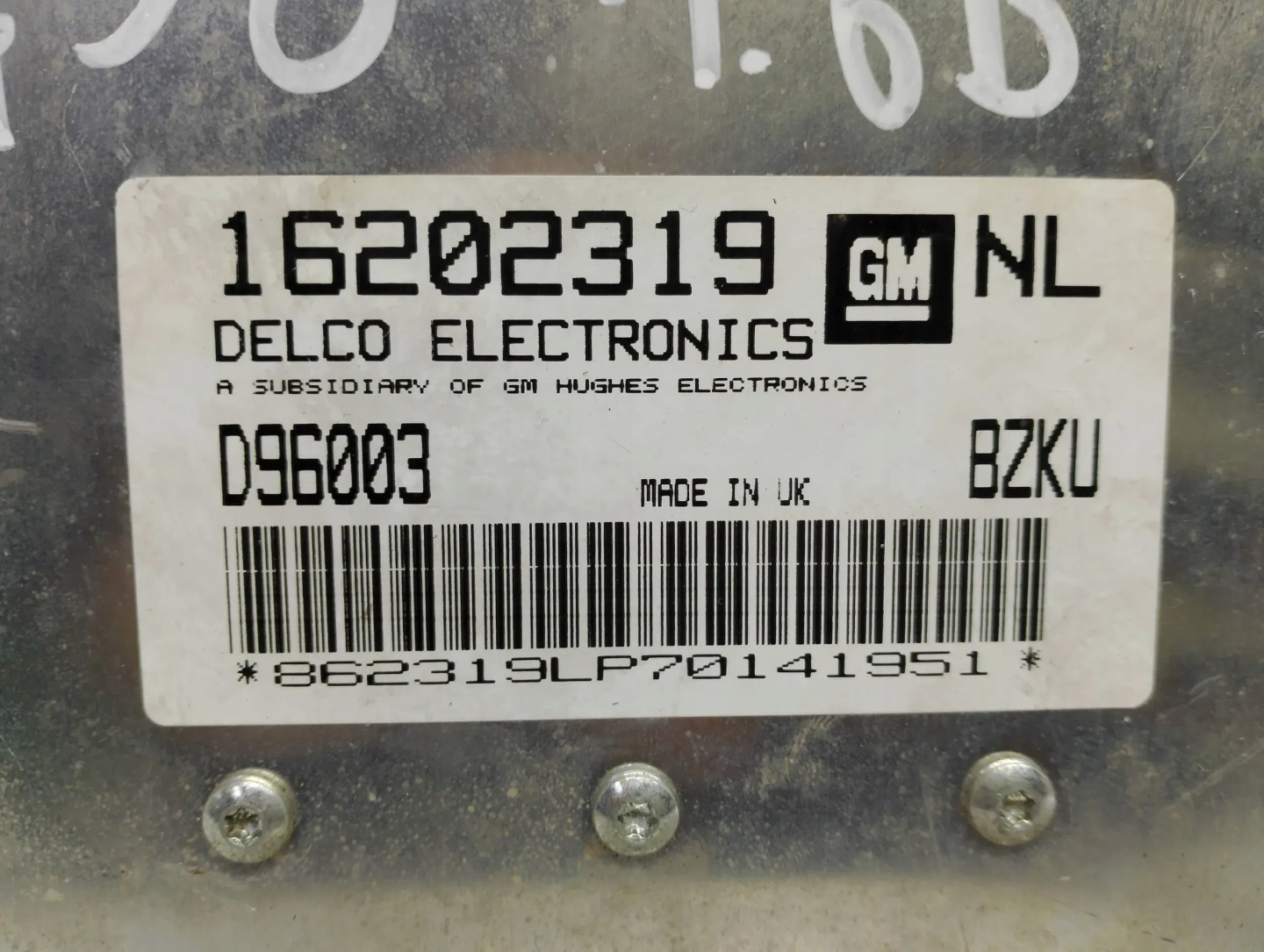 control unit computer of the engine Opel Vectra B 1.6B 16202319