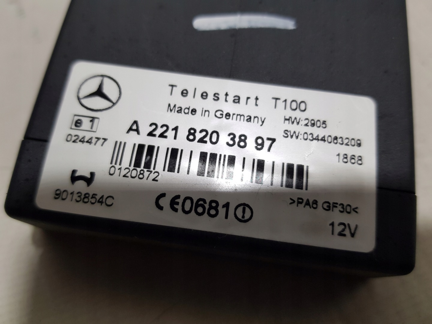 MERCEDES W221 ML W164 W251 modulo TELESTART WEBASTA 2218203897