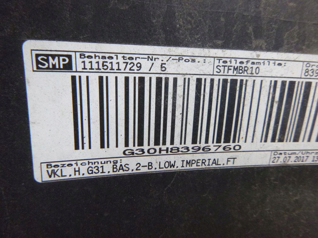 BMW 5 G31 KOMBI STOSSSTANGE HINTEN HECK