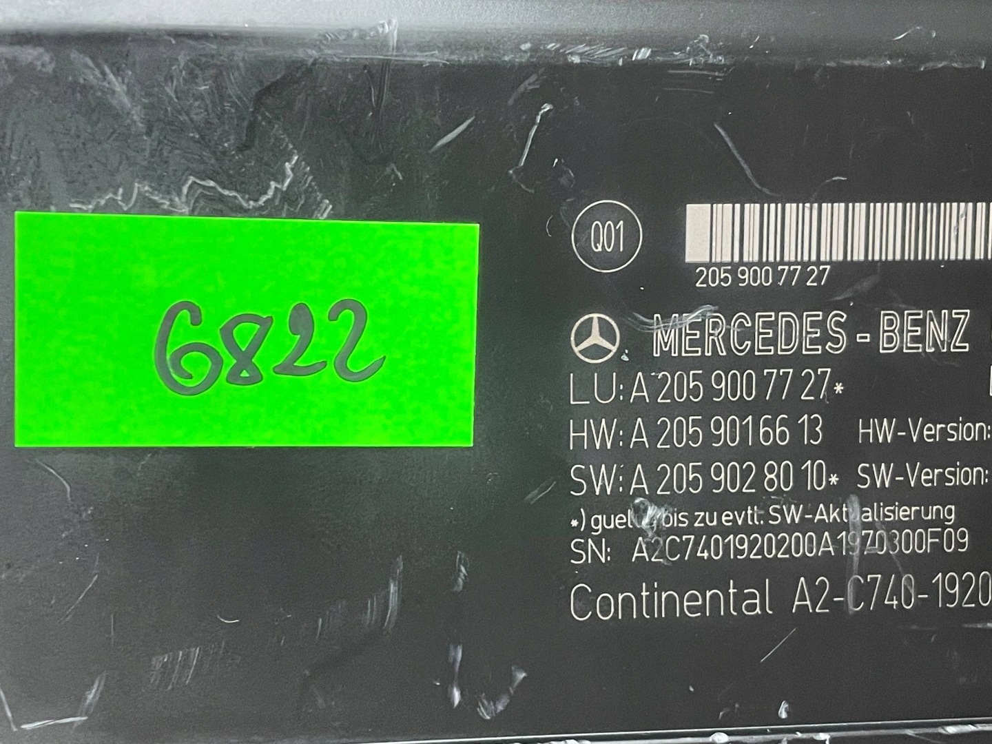 Module PRZEDNIEDO Droit Siège MERCEDES-BENZ GLC X253 C253 A2059007727 !J