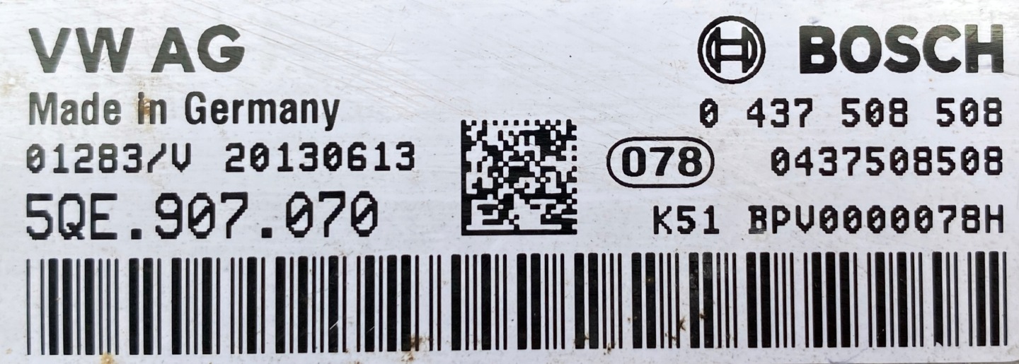 VW E GOLF module MOCY regulation transmission 5QE907070