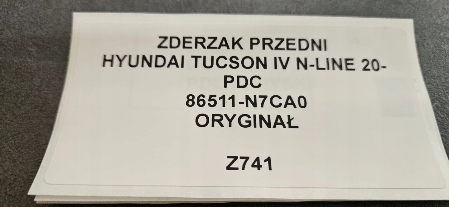 front bumper HYUNDAI TUCSON N-LINE 20- PDC