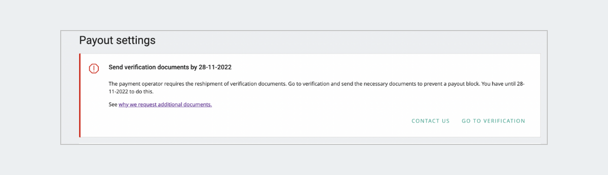 Reverification message