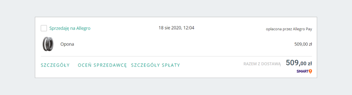 Zakładka Moje zakupy