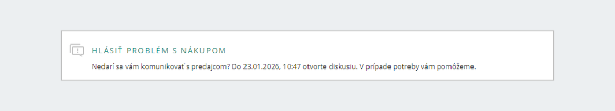 Tlačidlo [hlásiť problém s nákupom]