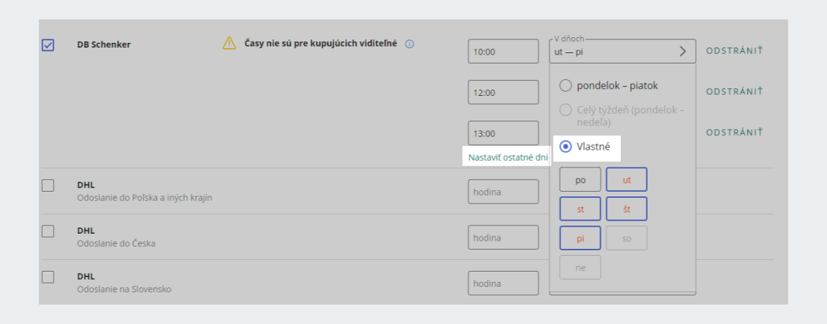 dalsi dopravcovia cas 