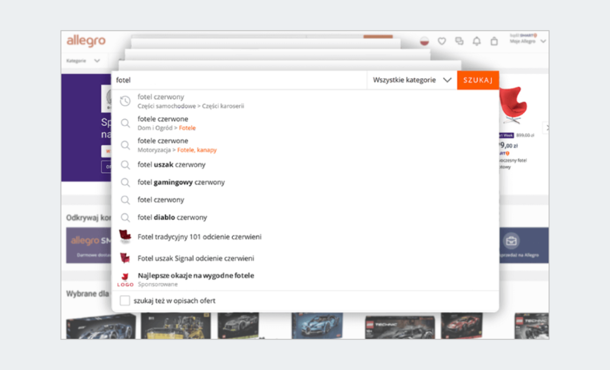 allegro ads podpowiedzi wyszukiwania