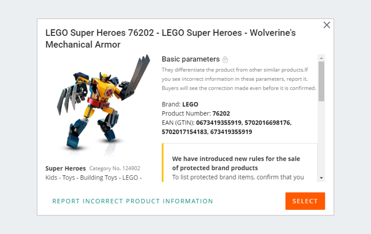 product details