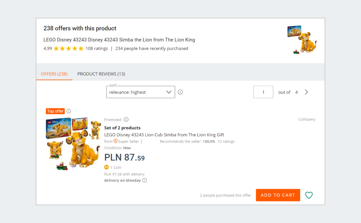 top offer
