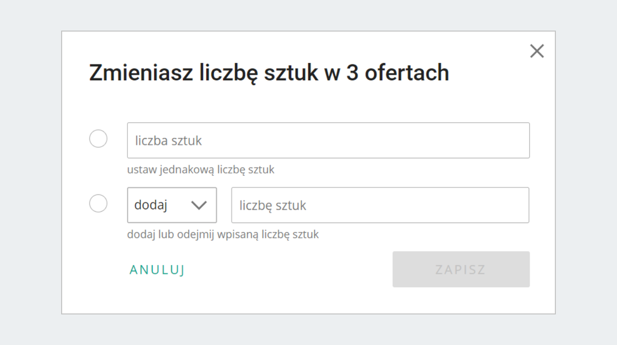 zmiana liczby sztuk2x