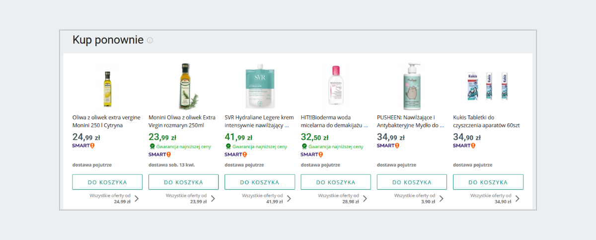 zakładka kup ponownie