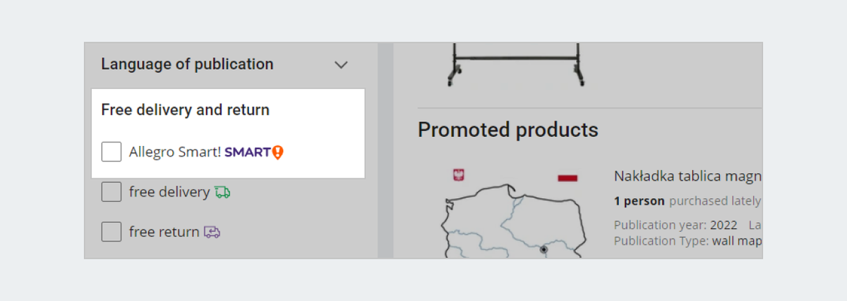 Free delivery and return filter