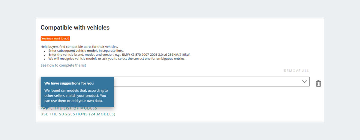 compatible with section with suggestions option visible