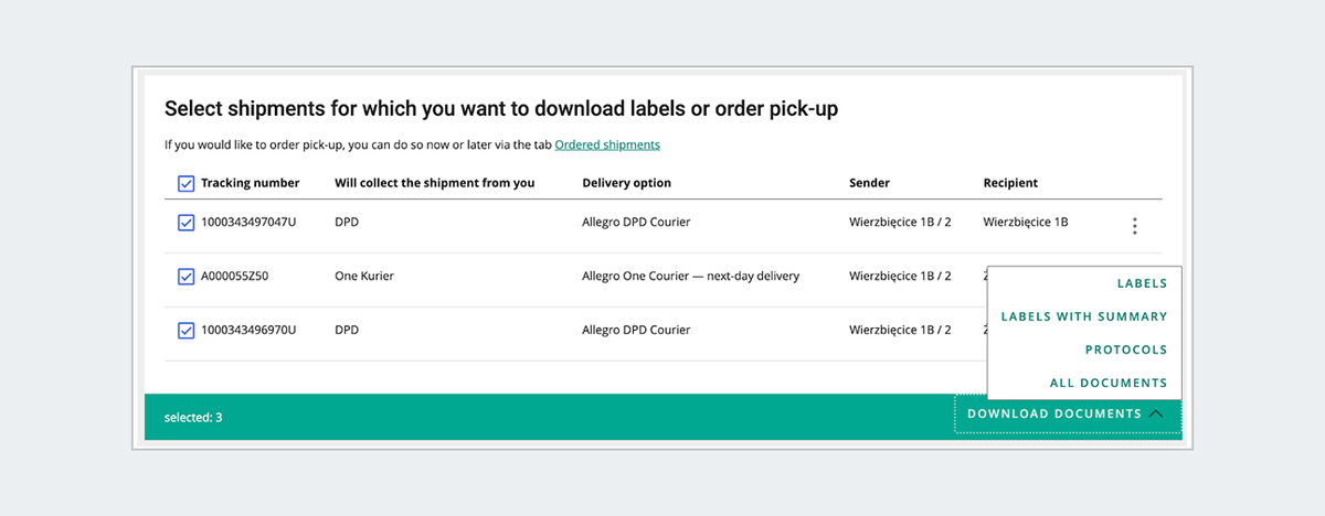 Screenshot Select shipments for which you want to download labels_dropdown.png.png