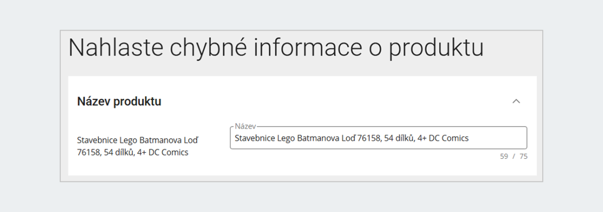 Lego Batmanova Loď 76158, gray plastic, 54 pieces