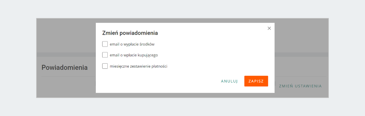 Zmień powiadomienia