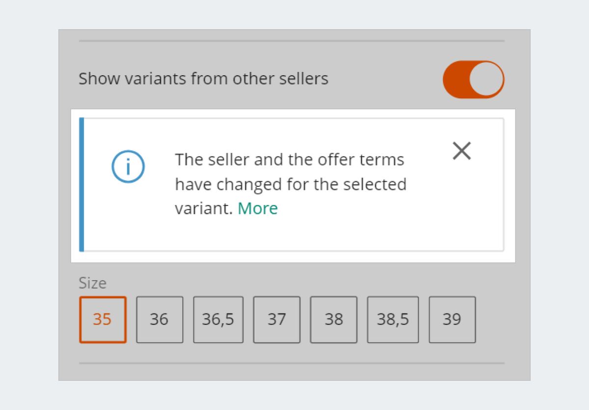 seller and offer terms changed