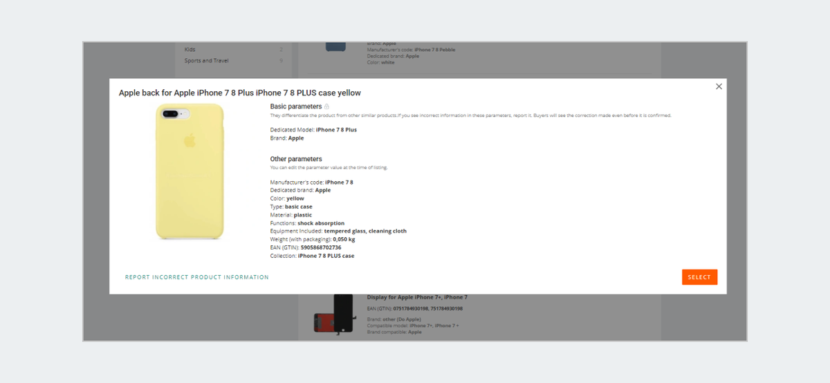 product in catalog