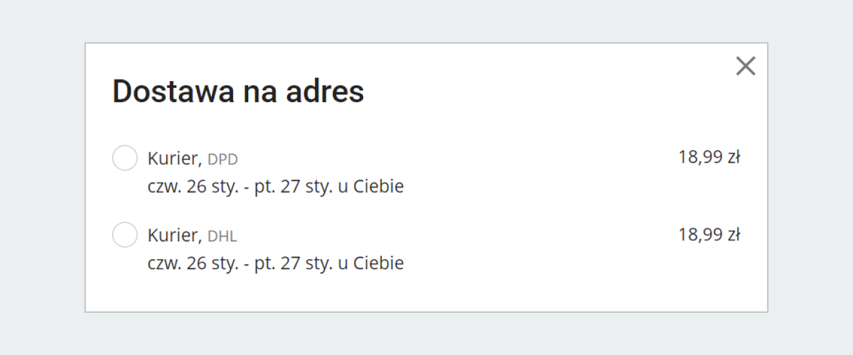 dostawa na adres dpd dhl za granicę