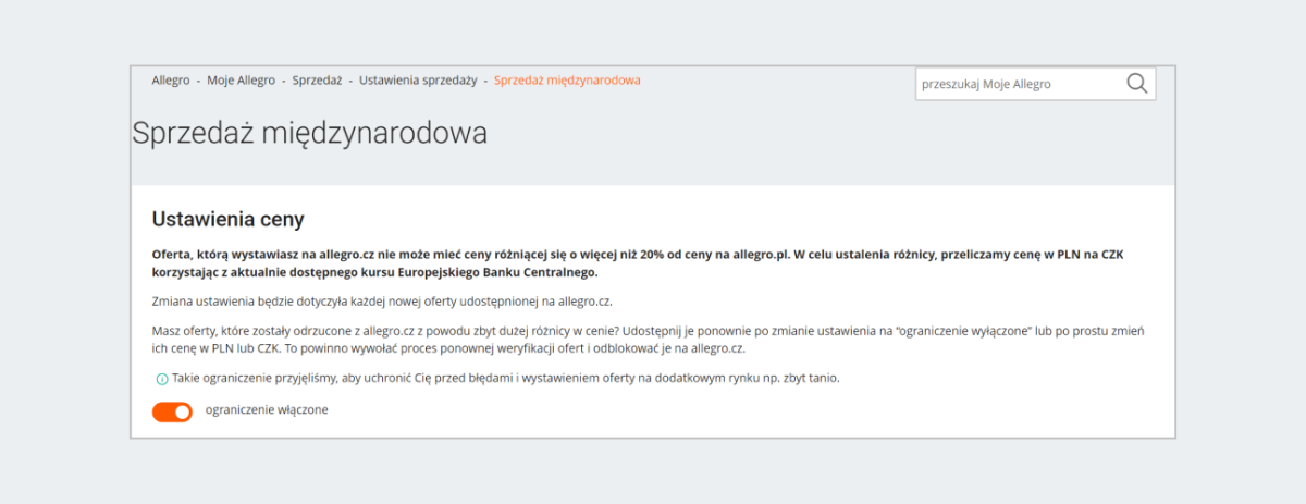 sprzedaż międzynarodowa