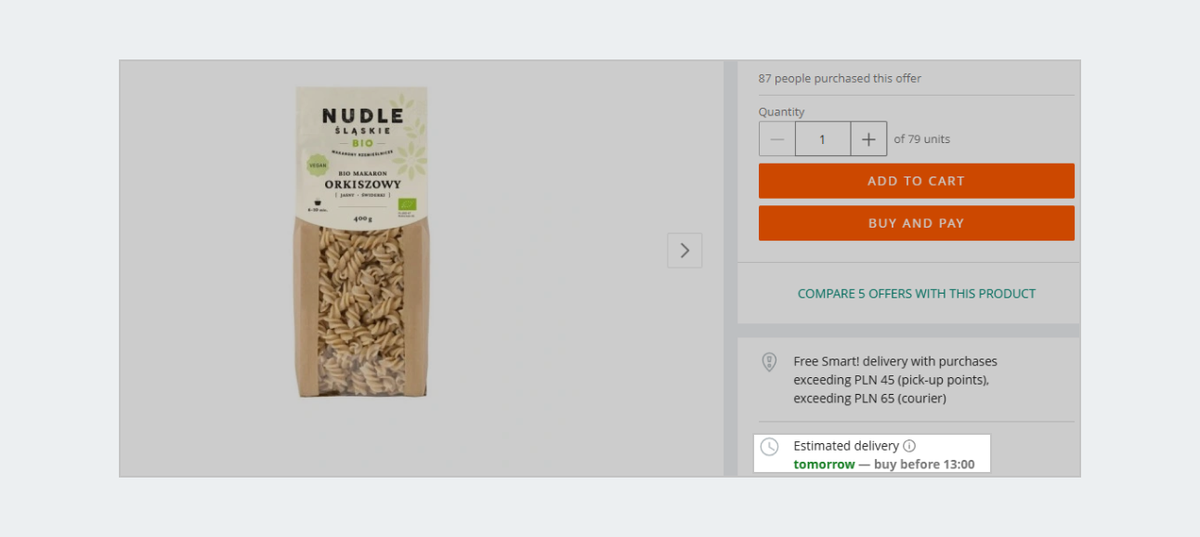 Pasta offer page with delivery tomorrow badge.png