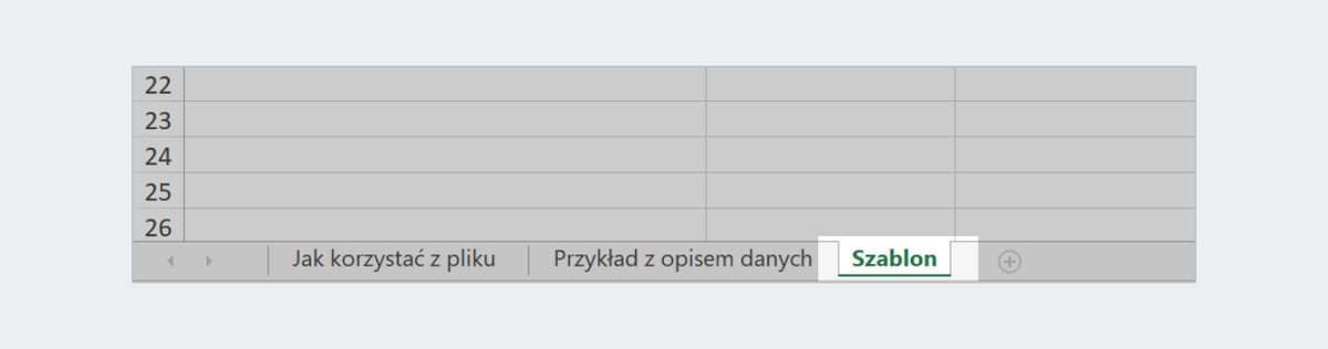 Zakładka Szablon