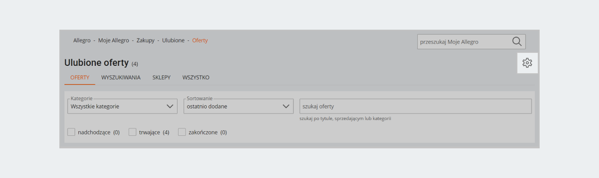 Zmień ustawienia powiadomień o obserwowanych ofertach