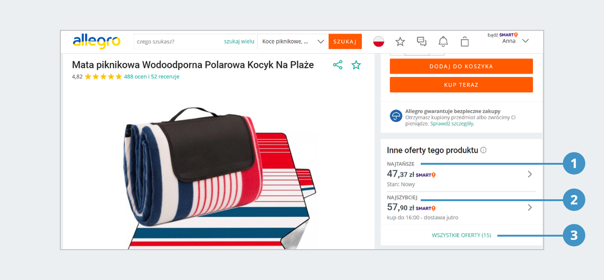 Inne oferty tego produktu - sekcja na stronie produktu