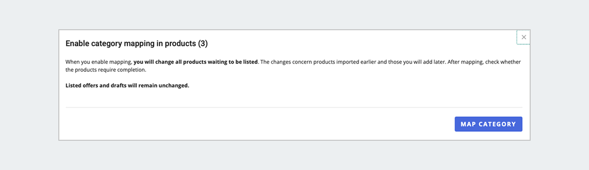 Enable category mapping
