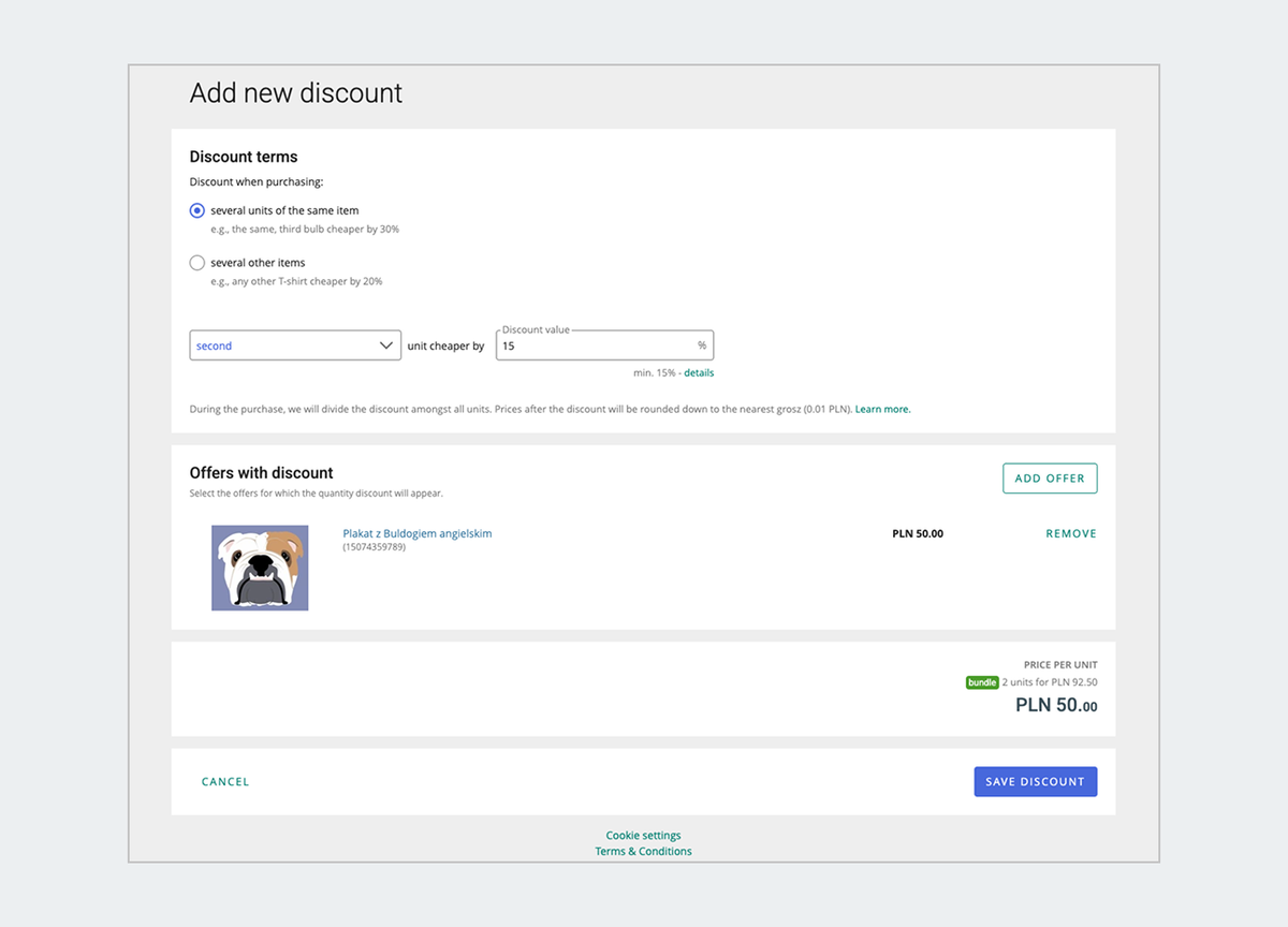 Add new discount