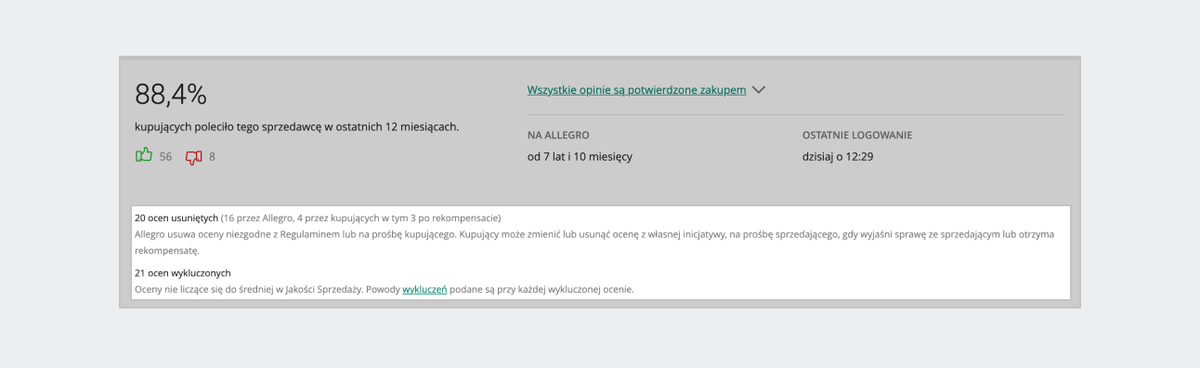 Informacja o ocenach usuniętych i wykluczonych ze statystyk