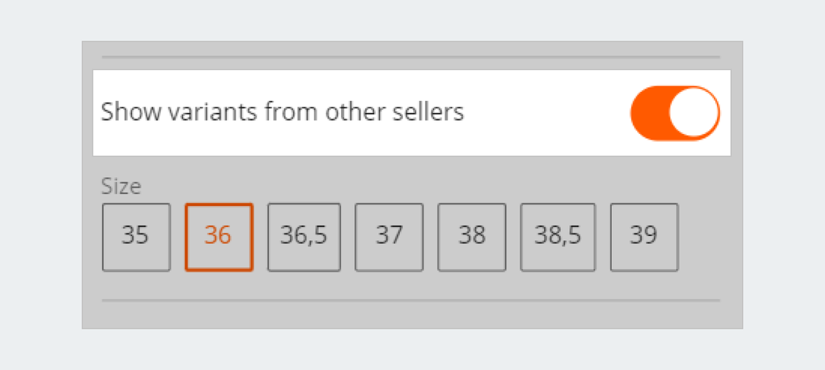 show variants from other sellers