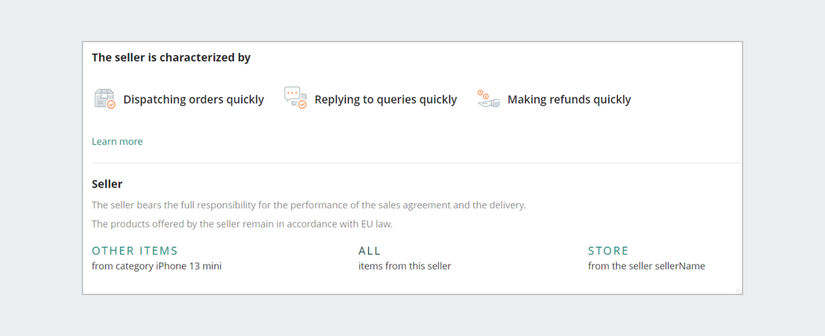 seller characterized by