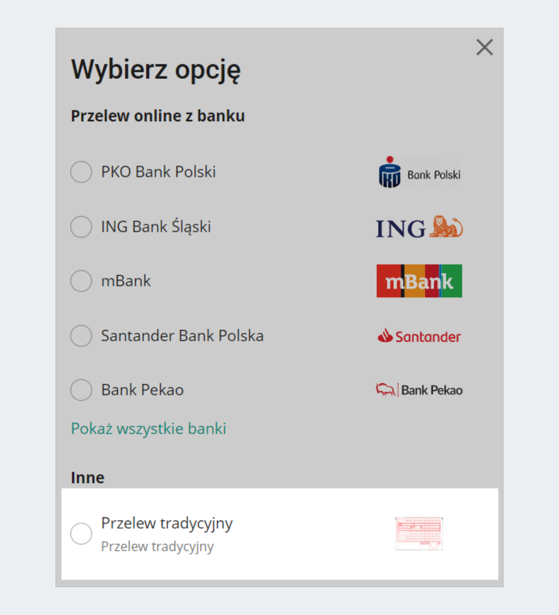 przelew online z banku