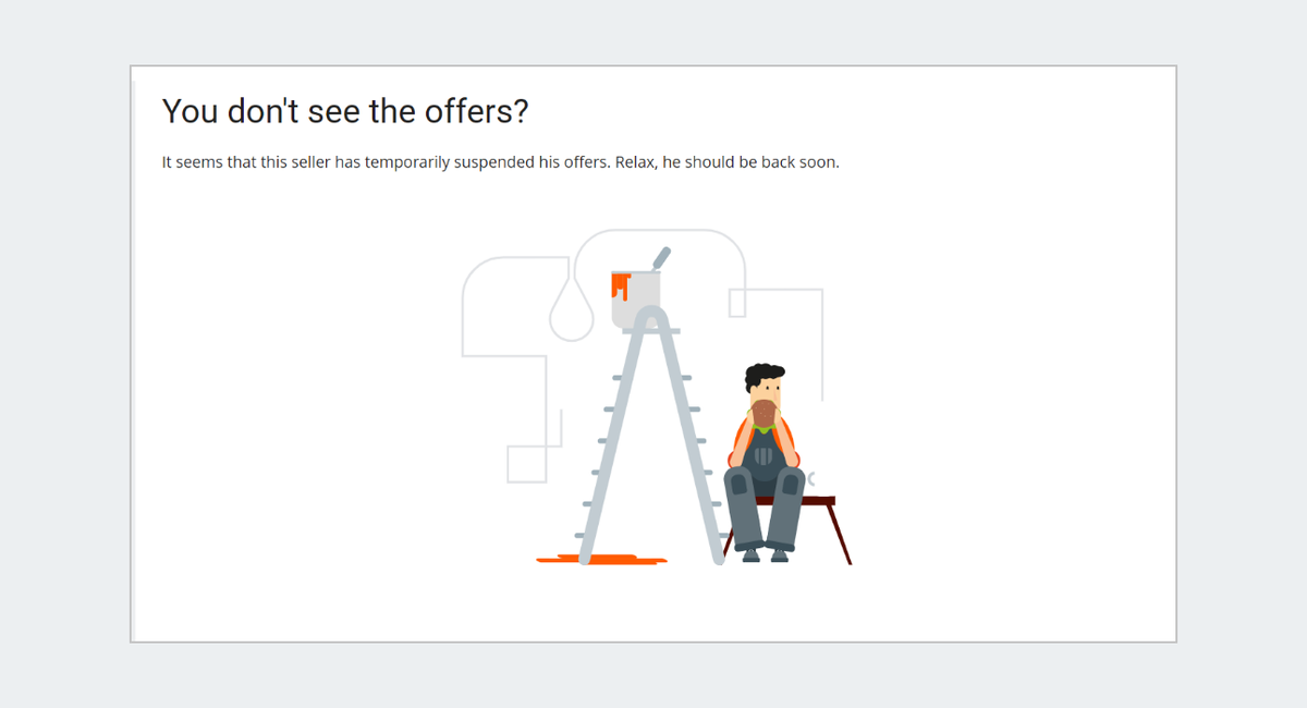 You don't see the offers? It's the Sales break