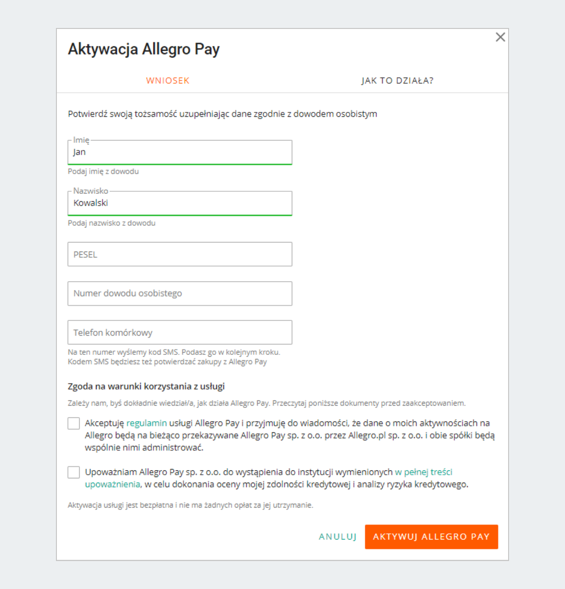 Jak Aktywowac Allegro Pay Pomoc Allegro