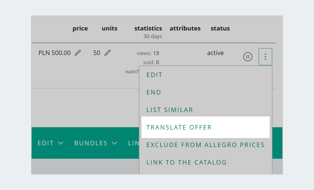 translate the offer