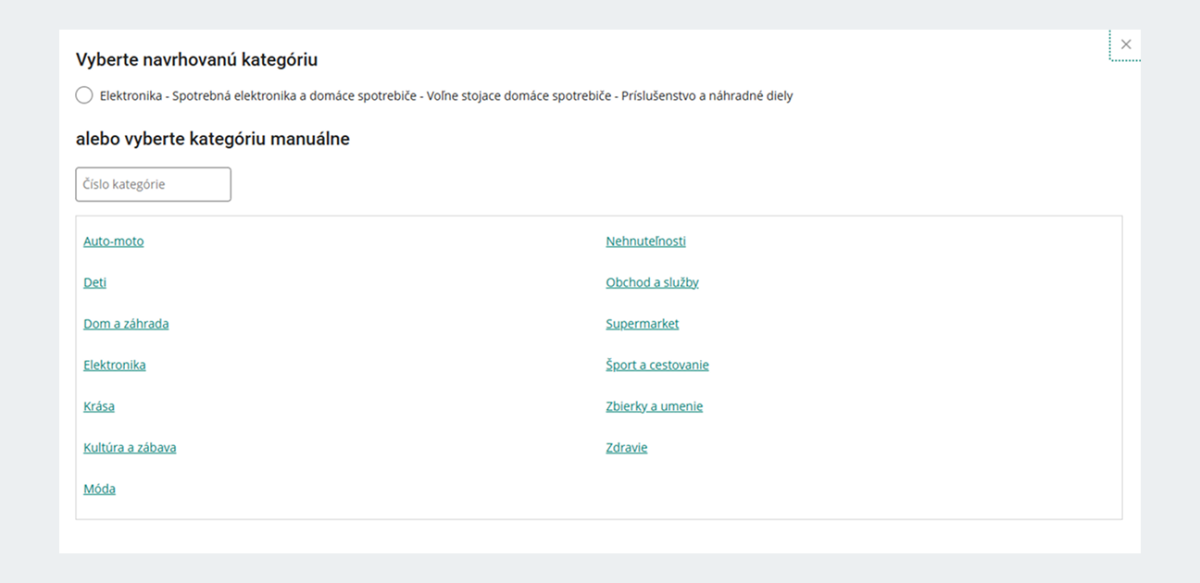 Vyberte kategóriu