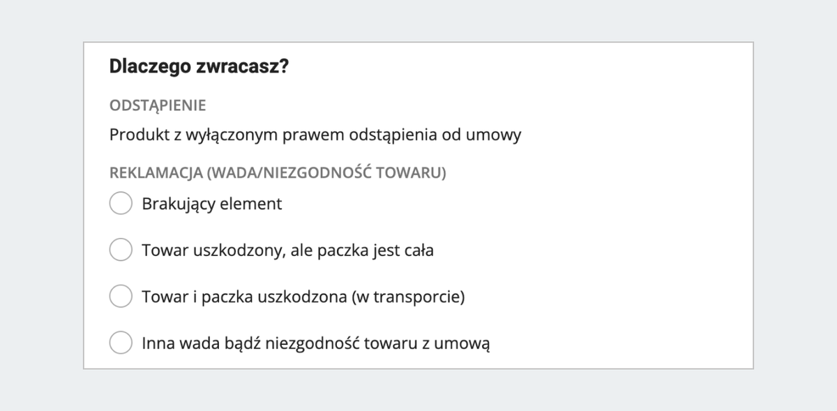 zwroty produktów
