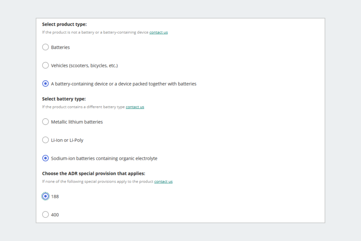 ASN form for iPhone containing battery 1